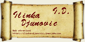 Ilinka Đunović vizit kartica